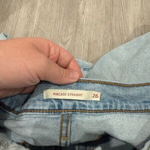 Levi's Light Blue Ribcage Straight Jeans